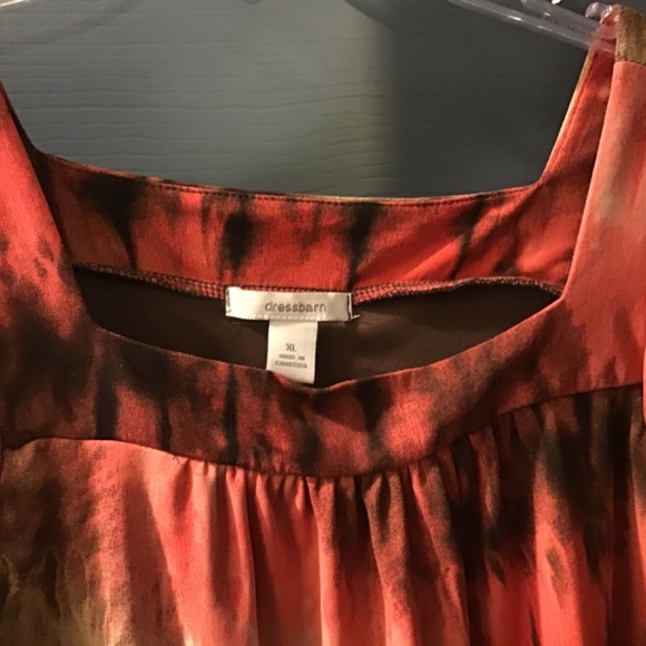 Red and Brown blouse - Picture 2 of 2